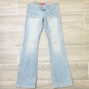 Guess Vintage Flare Jeans Size 27 Low Rise Light